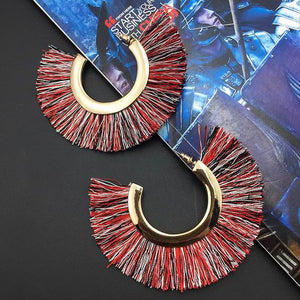 MANILAI Fringe Geometric Earrings