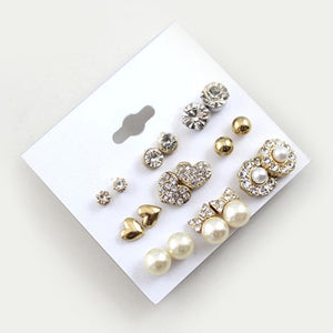 Elegant Pearl Earring Sets